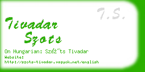 tivadar szots business card